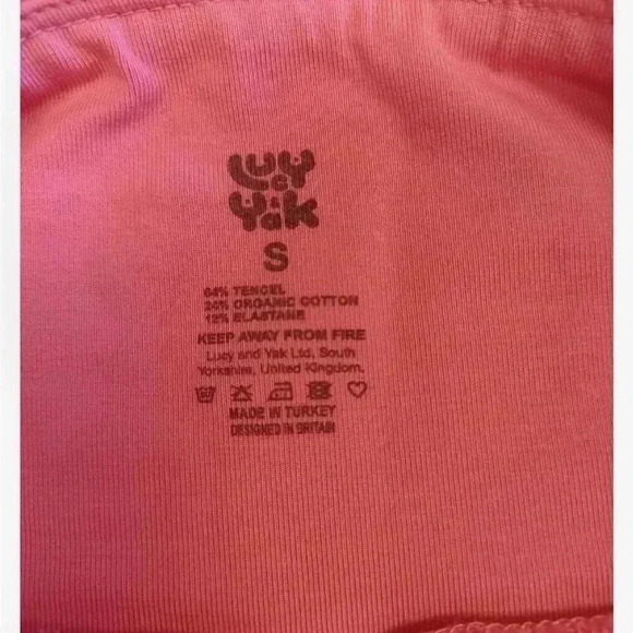 Lucy & Yak Pink High Rise Organic Cotton Leggings Size Small - Picture 7 of 9